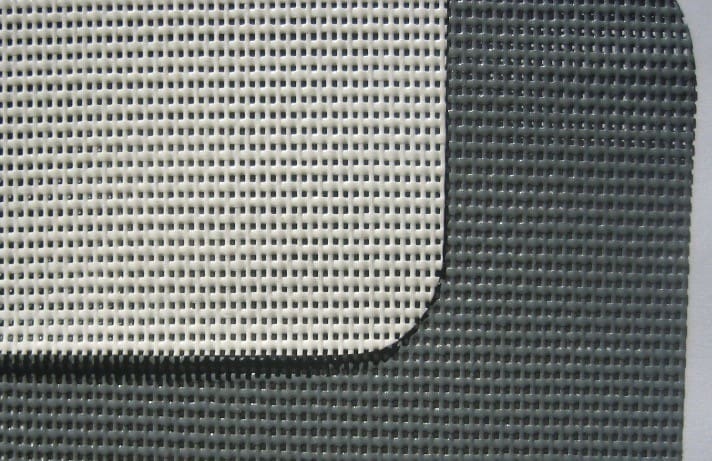 PVC net i grå og hvid